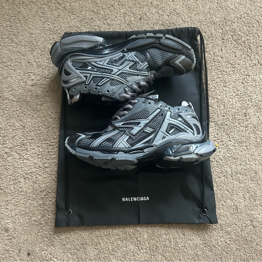 Balenciaga Metallic Gray Athletic Shoes